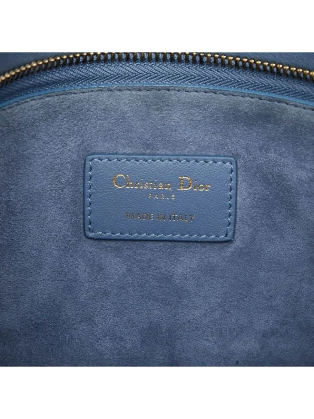 Dior Clutch Blue Gold Leather